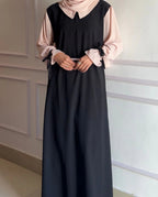 Elegant Layered Abaya With Stollar
