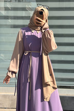 Elegant Layered Abaya With Stollar