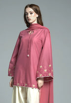 Rose Pink Embroidered 3-Piece Suit