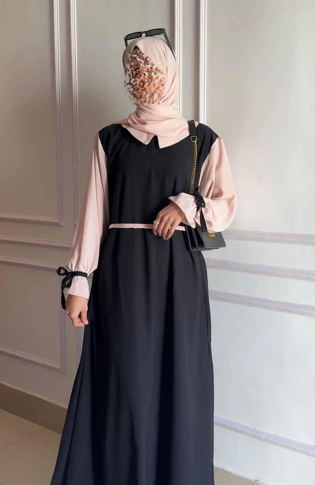 Elegant Layered Abaya With Stollar