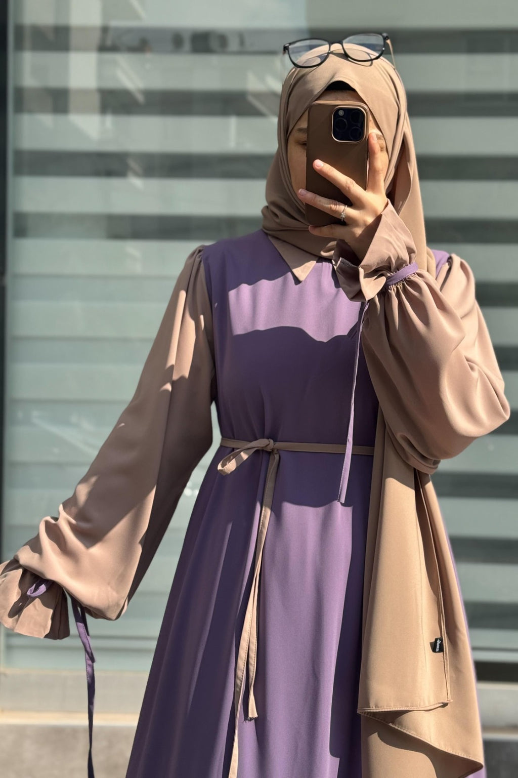 Elegant Layered Abaya With Stollar