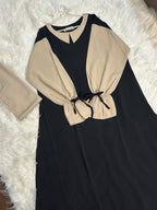 Elegant Layered Abaya With Stollar